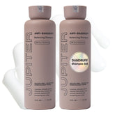 Jupiter Anti Dandruff Shampoo bottle front with color-safe, sulfate-free formula.