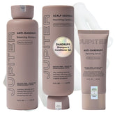 Jupiter Balancing Shampoo bottle shown for daily scalp care and frizz control