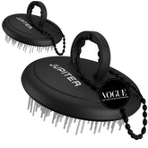 Jupiter scalp exfoliator bristles close-up showing gentle exfoliation and scalp massage