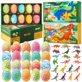 JuraFizz dino bath bombs surprise inside reveal a dinosaur toy during bath time