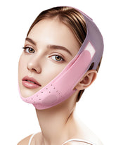 JUSMORE V-Line Sculpting Face Mask Sakura Pink packaging for at-home jawline contouring