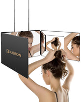 JUSRON 360° viewing-angle mirror for precise DIY styling.