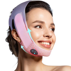 JUSRON V-Line Mask front view with soft silicone chin strap for a V-shaped look.