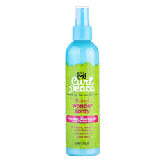 Just For Me Curl Peace 5N1 Wonder Spray bottle pour for easy, even distribution.