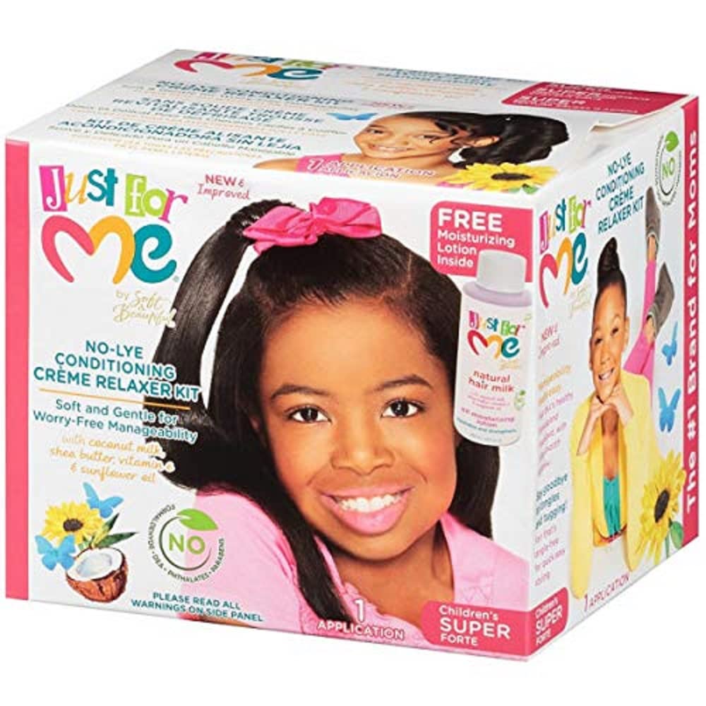 Just For Me Nolye Conditioning Creme Relaxer Kit Super – at-home relaxing solution with conditioning creme