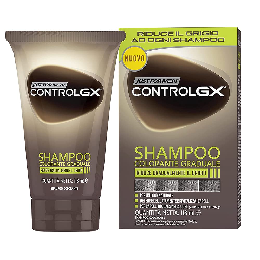 Just for Men Control GX packaging with easy comb-in applicator for quick gray coverage.