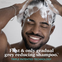Just for Men Control GX keratin-enhanced packaging signals stronger, fuller hair.