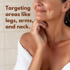 Just Nutritive anti-aging cream on arm area showing smoother-looking skin.