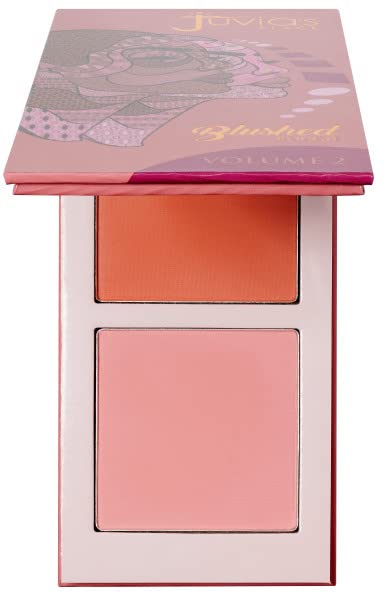 Juvia's Place Blushed Duo Blush compact close-up shows two-toned pigment for natural glow