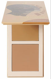 Juvia's Place Bronzed Duo Medium compact close-up shows soft matte finish
