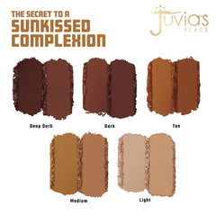 Juvia's Place Bronzed Duo Medium powder texture appears silky and finely milled