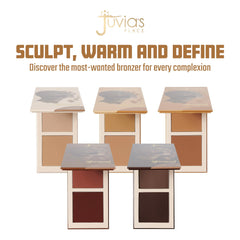 Juvia's Place Bronzed Duo Medium swatches reveal warm, blendable tones