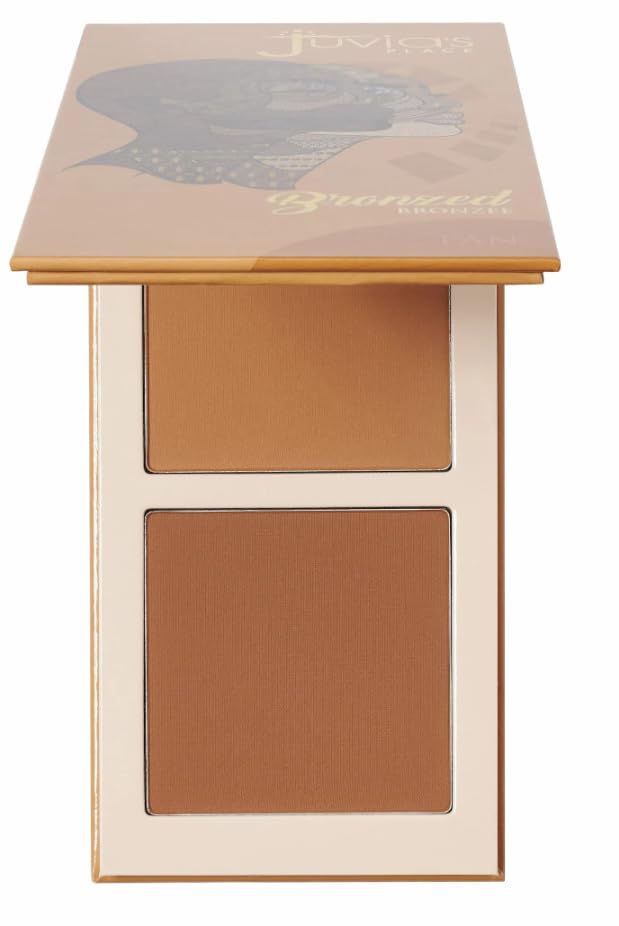 Juvia's Place Bronzed Duo compact close-up; soft matte texture for contouring.