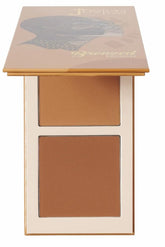 Juvia's Place Bronzed Duo compact close-up; soft matte texture for contouring.