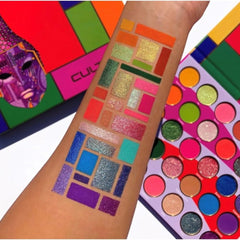 Juvia's Place Palette Culture orange shimmers create a warm glow.