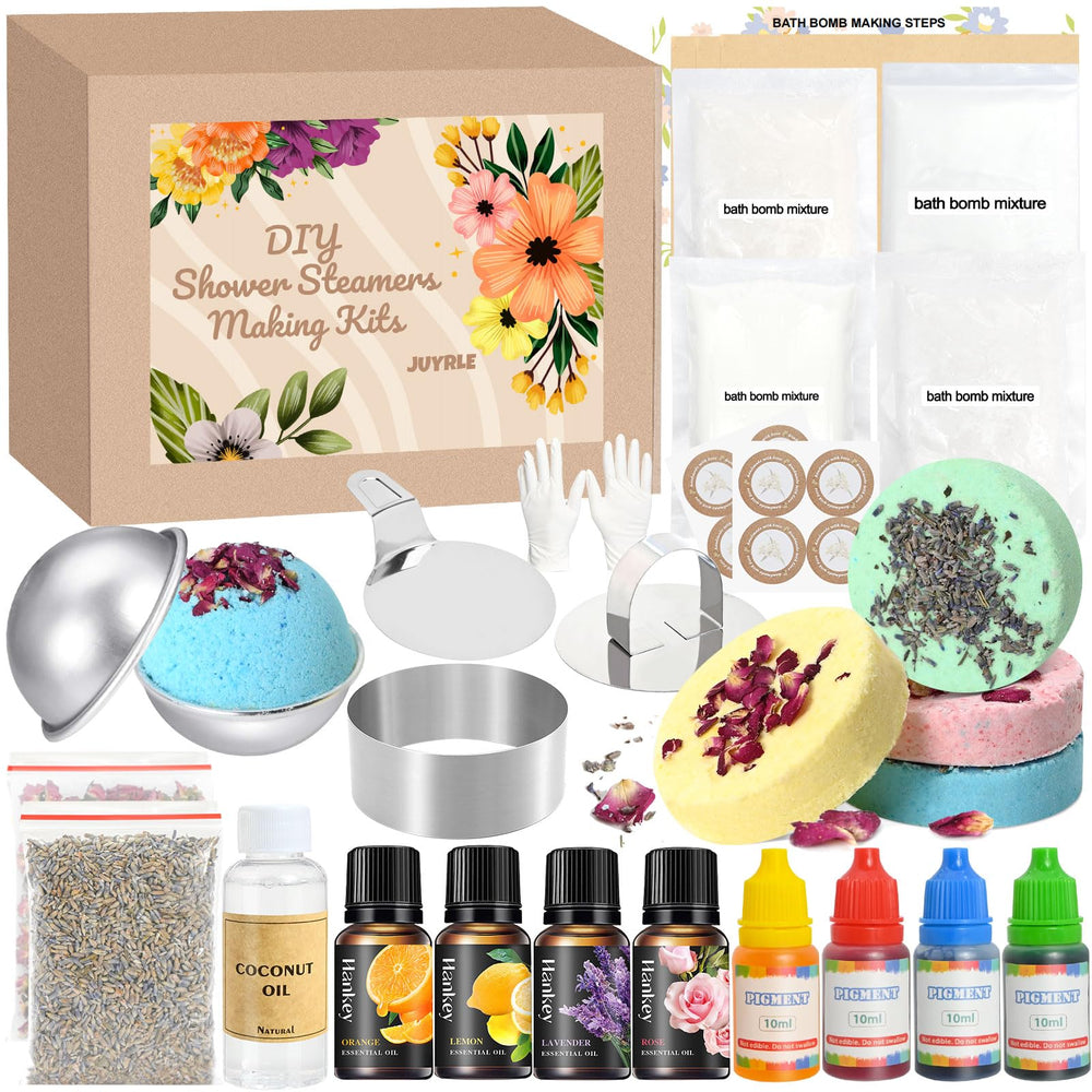 JUYRLE bath bomb kit cover image for an at-home spa gift.