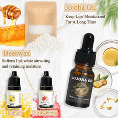 JUYRLE lip balm tubes and jars for portable, on-the-go gloss projects