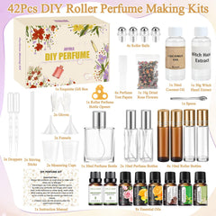 JUYRLE roller perfume bottles 4-pack with secure caps for precise application.