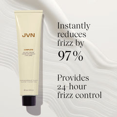 JVN No Heat Air Dry Cream application hands show creamy texture for even distribution