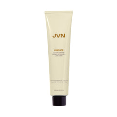 JVN No Heat Complete Air Dry Cream bottle demonstrates no-heat styling for quick looks