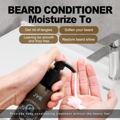 JVR beard-wash-lather features rich foam for thorough cleansing without irritation.