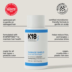 Closeup of lather from K18 Damage Shield illustrating gentle cleansing.