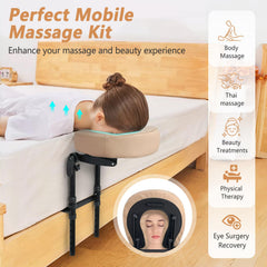 KAAMOS memory foam face pillow with PU leather cover for soft support.