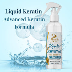Kachita Spell Keratin Crystal Maximum smoothing action on hair for frizz control