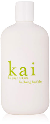 kai Bathing Bubbles bottle pour shows luxurious lather for a relaxing bath