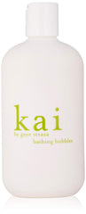 kai Bathing Bubbles bottle pour shows luxurious lather for a relaxing bath
