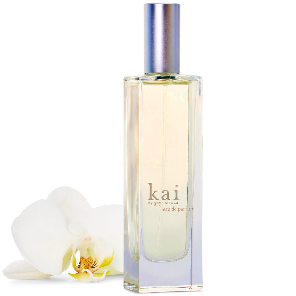 Kai eau de parfum bottle with gardenia notes for everyday calm.