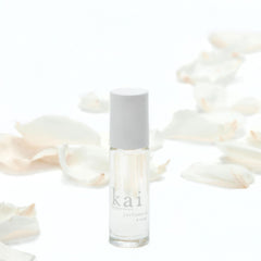 Kai perfume oil roll-on-vial on skin for easy on-the-go fragrance