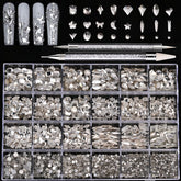 Kaipheiquan 18-types diamond nail rhinestones kit enables precise nail art embellishments