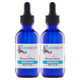 Kaleidoscope Miracle Drops bottle pour showing a cooling scalp oil for refreshed feel.