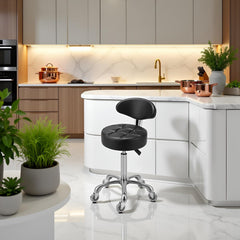 Kaleurrier swivel stool backrest provides supportive posture during long sessions