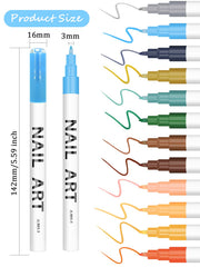Kalolary nail art pen tip close-up highlighting smooth ink flow for precise detailing