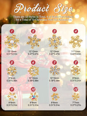 Kalolary snowflake nail art bling diamonds enhances holiday nails with shiny crystals