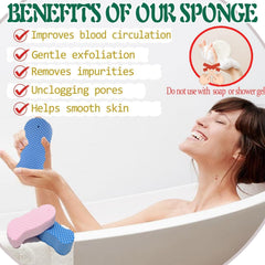 Kaminii 3pcs exfoliating body scrubber textured surface detail supporting deep but non-irritating cleaning.