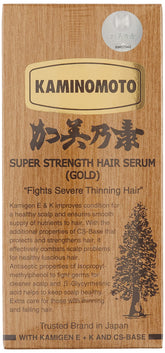 Kaminomoto Hair Loss Gold 150ml bottle may support scalp care and growth potential.