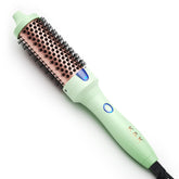 K&K Thermal Brush ceramic barrel close-up shows even heat for smooth curls.