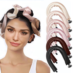 Kanuoc 6-pack heatless-hair-curler satin-rollers 1-inch deliver heat-free volume for lasting curls.