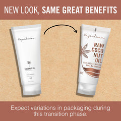 Kapuluan raw coconut oil pour for easy application and hydration