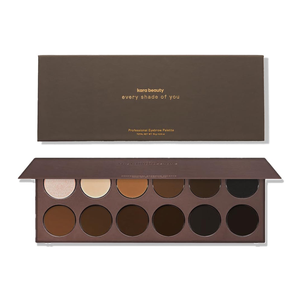 Kara Beauty Eyebrow Kit palette open offers versatile shades for natural to bold brows