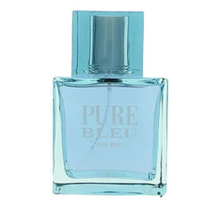 Karen Low Pure Blue bottle-top close-up highlighting a crisp scent.