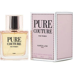 Karen Low Pure Couture spray application showing long-lasting fragrance for evening events