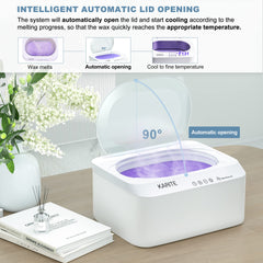 Karite paraffin wax machine 20-minute melt for quick at-home spa sessions.