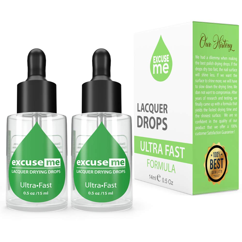 Karlash Excuse Me Drops bottle close-up showing sleek design for fast drying