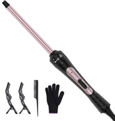 Karrong 3/8-inch curling iron close-up barrel with ceramic coating for smooth curls.