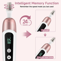 Karrong nail file kit LCD display and LED light for accurate grinding