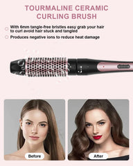 Karrong one-point-five-inch curling brush delivers loose, voluminous waves